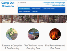 Tablet Screenshot of campoutcolorado.com